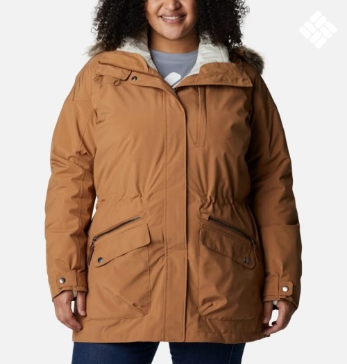 Women's Columbia Watson Lake Omni-Heat Infinity Interchange Insulated Jackets Light Brown | Plus Size CA-W8615